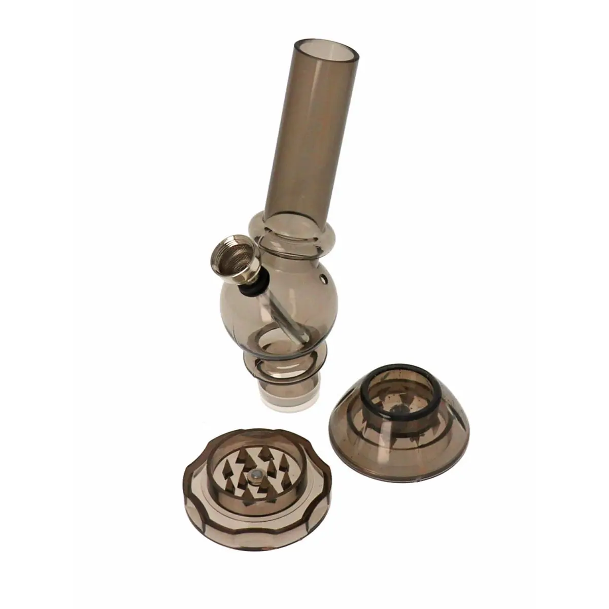 Mini Bong + Grinder acrilico 17cm "Bent"