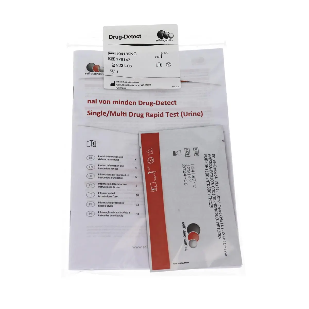 Parametri MPU del test antidroga Multi-8