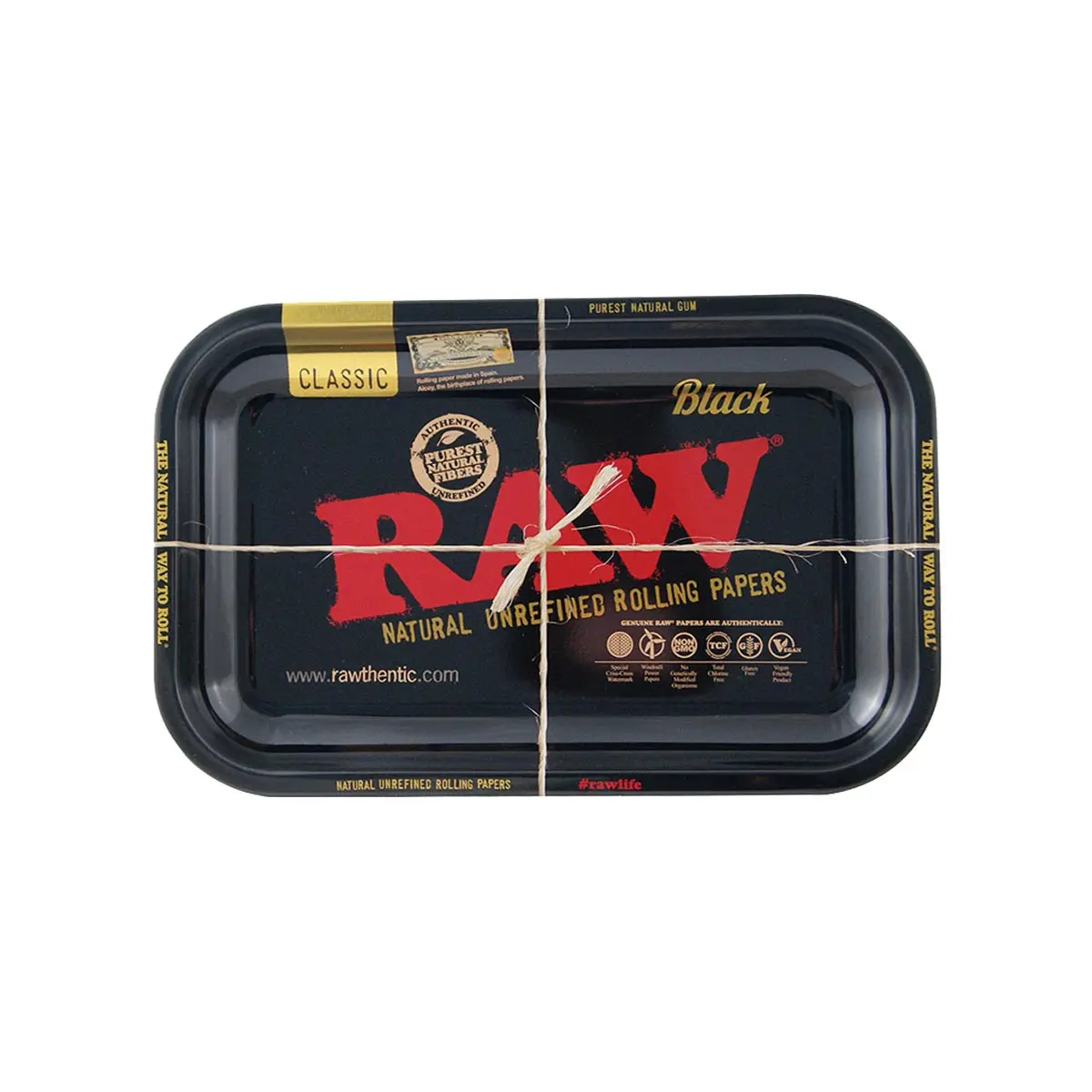 RAW Rolling Tray vassoio per rollare Small Nero
