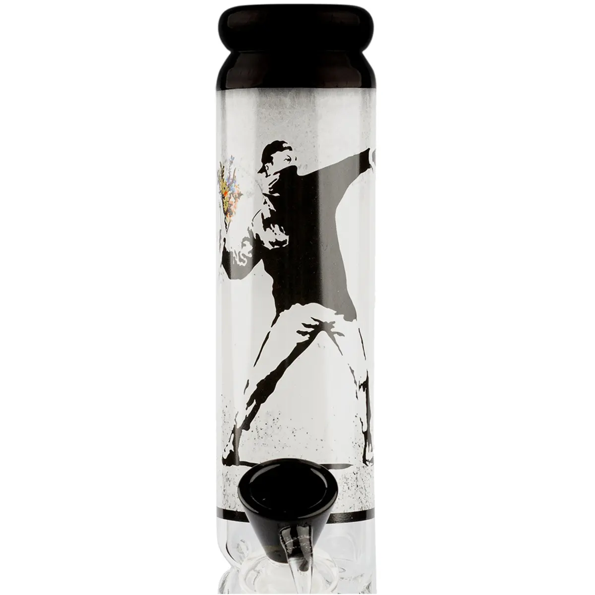 Grace Glass 'Banksy Flower Thrower' Bong 34 cm
