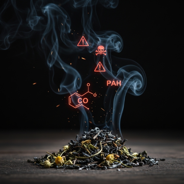 Verschiedene Giftstoffe beim Tee rauchen