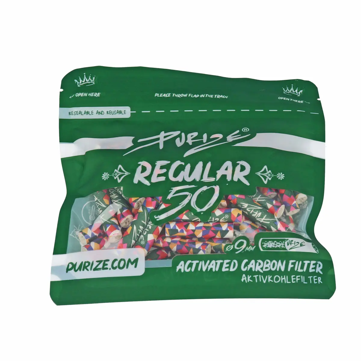 Filtro a carbone attivo PURIZE® - Dimensione regolare 50pz - multicolore