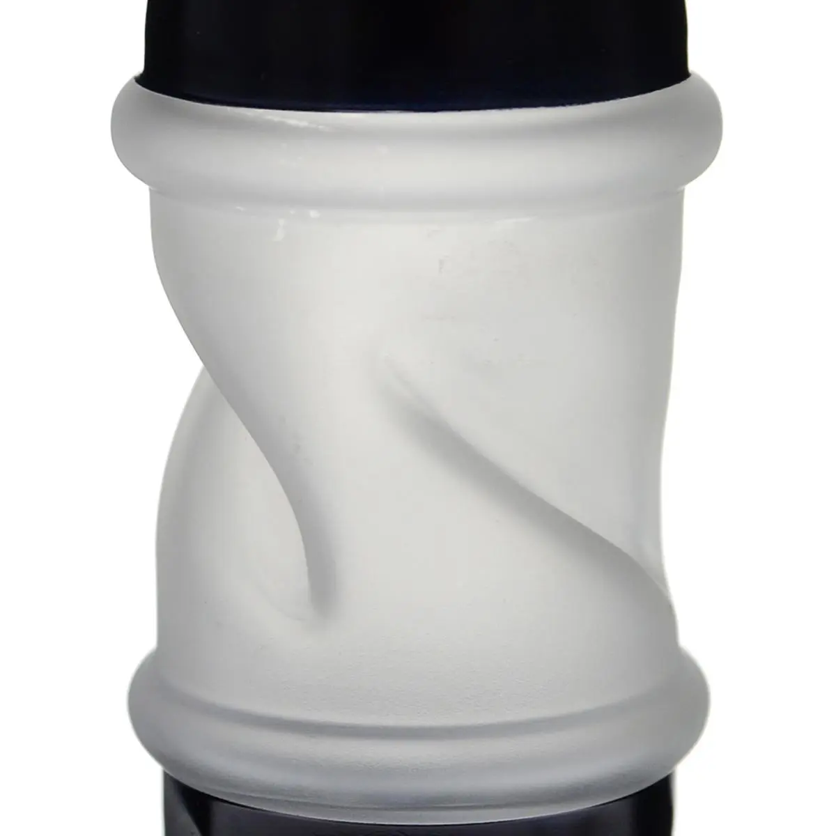 Bong in vetro nero ICE sabbiato 43cm