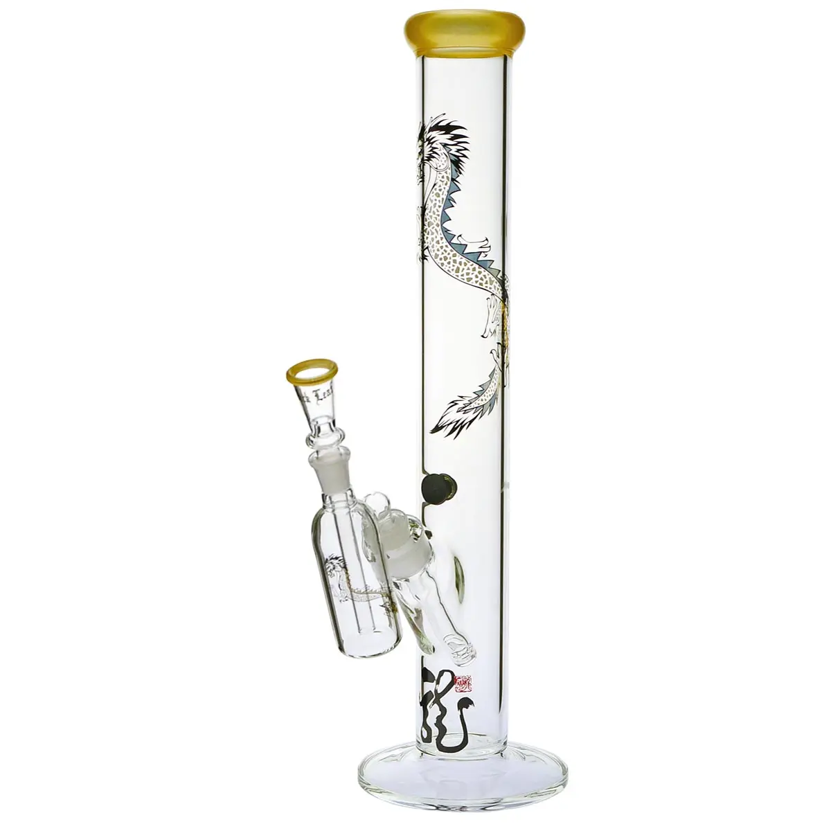 Black Leaf Bong GTI Drago d'oro dritto