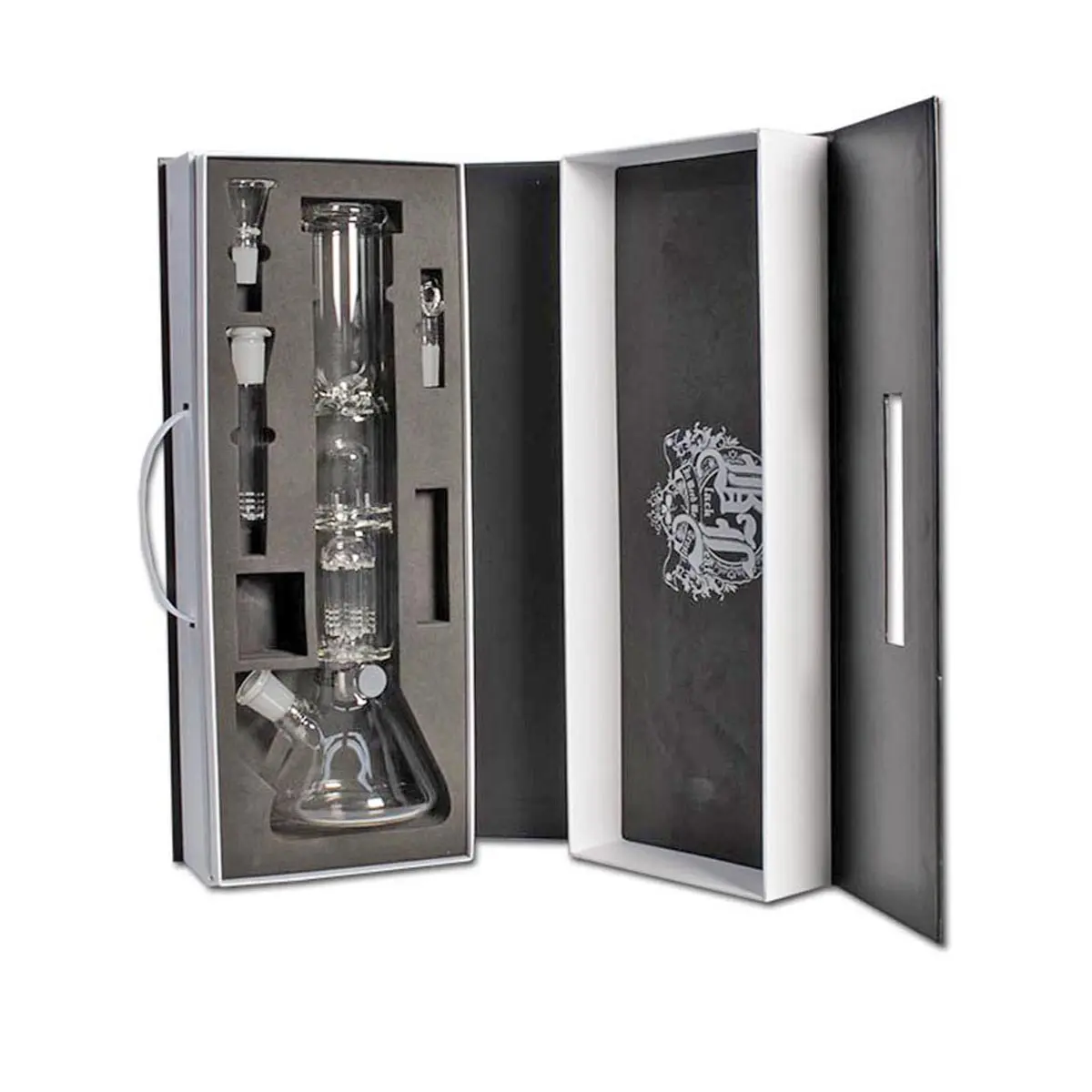 Black Leaf bong in valigia con percolatore e braciere d'olio - Ice