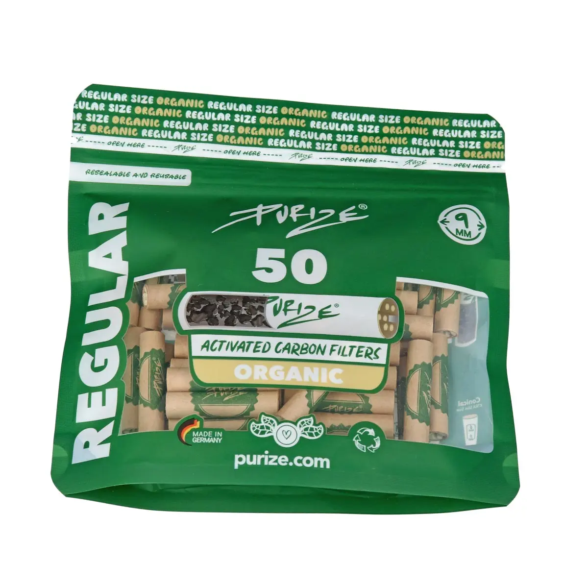 Filtro a carbone attivo PURIZE® - Dimensione regolare 50pz