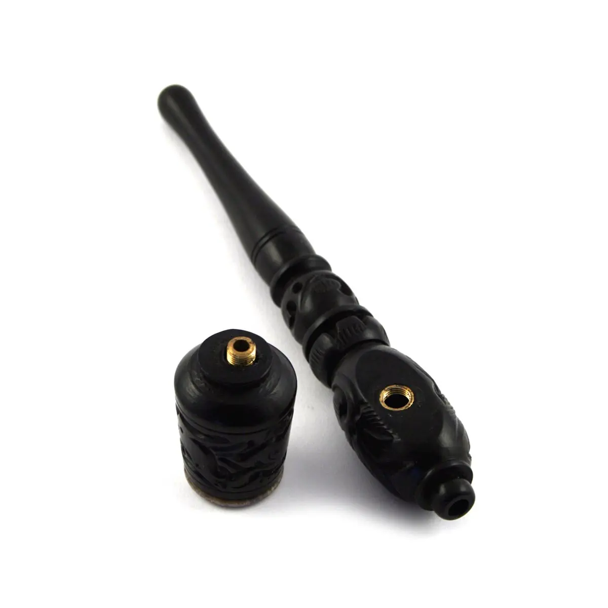 Pipa di legno con filtro in pietra ollare