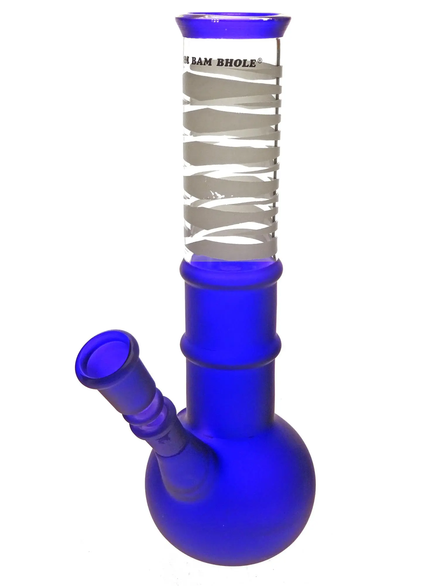 Bong in vetro sabbiato 24cm 14,5mm Blu