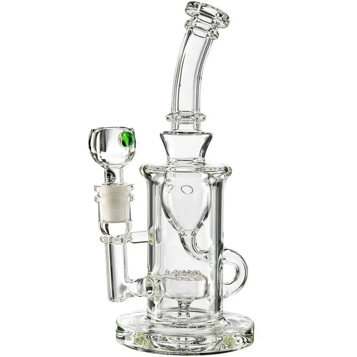 Bong in vetro 'Recycler' senza logo 25 cm