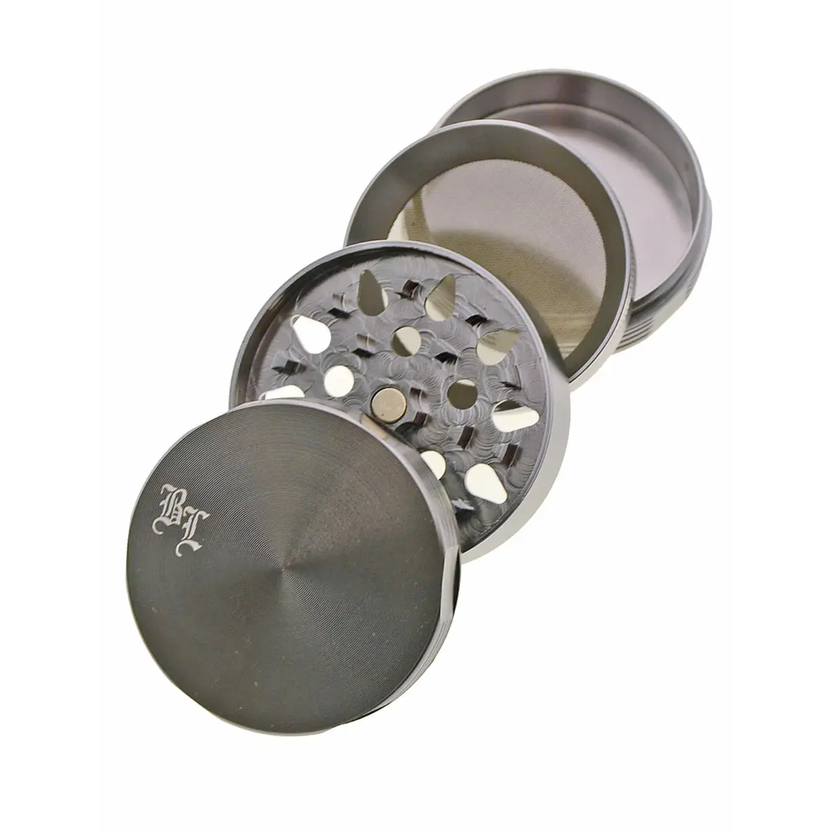 Grinder Black Leaf Cross con scanalature di presa 5,5 cm