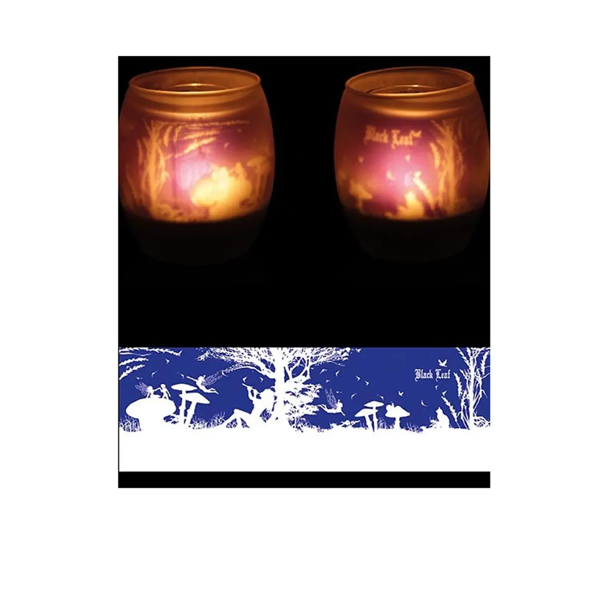 Black Leaf lumino in vetro "Fata“