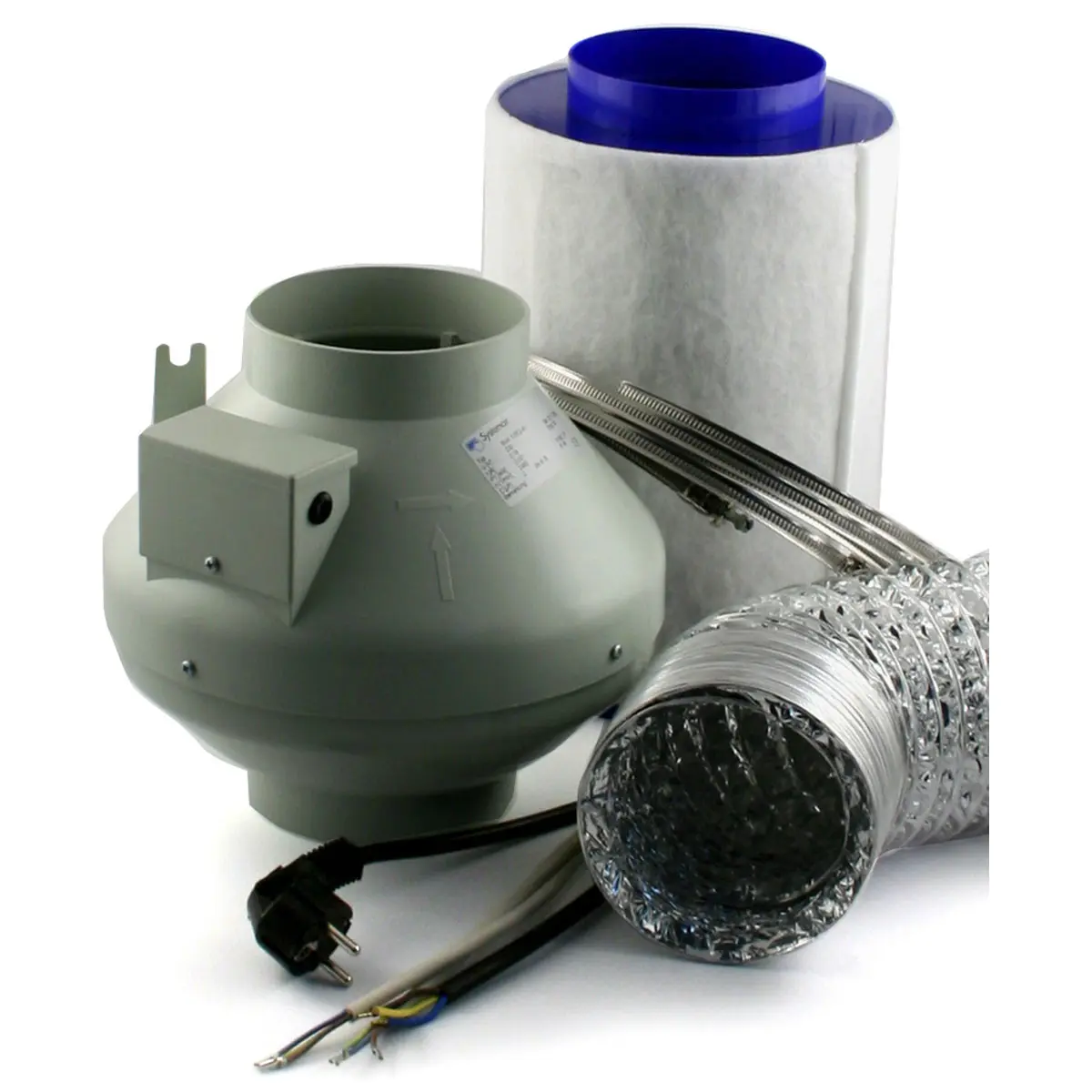 Kit di ventilazione di scarico 440 m³/h - 125mm Carbonactive