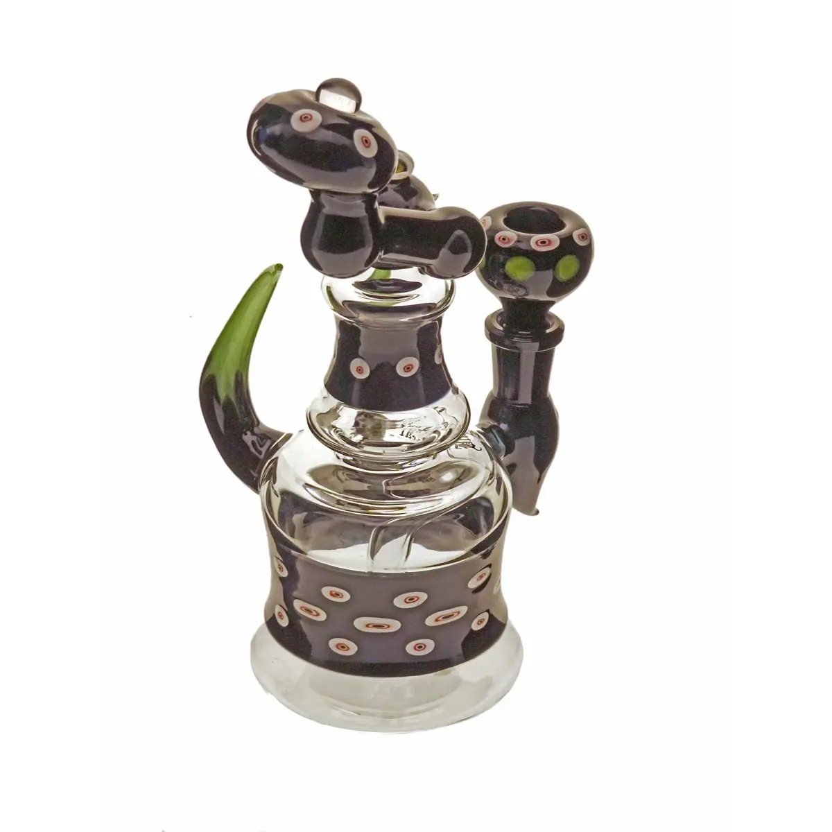 Pipa in vetro Black Leaf con corna 14,5