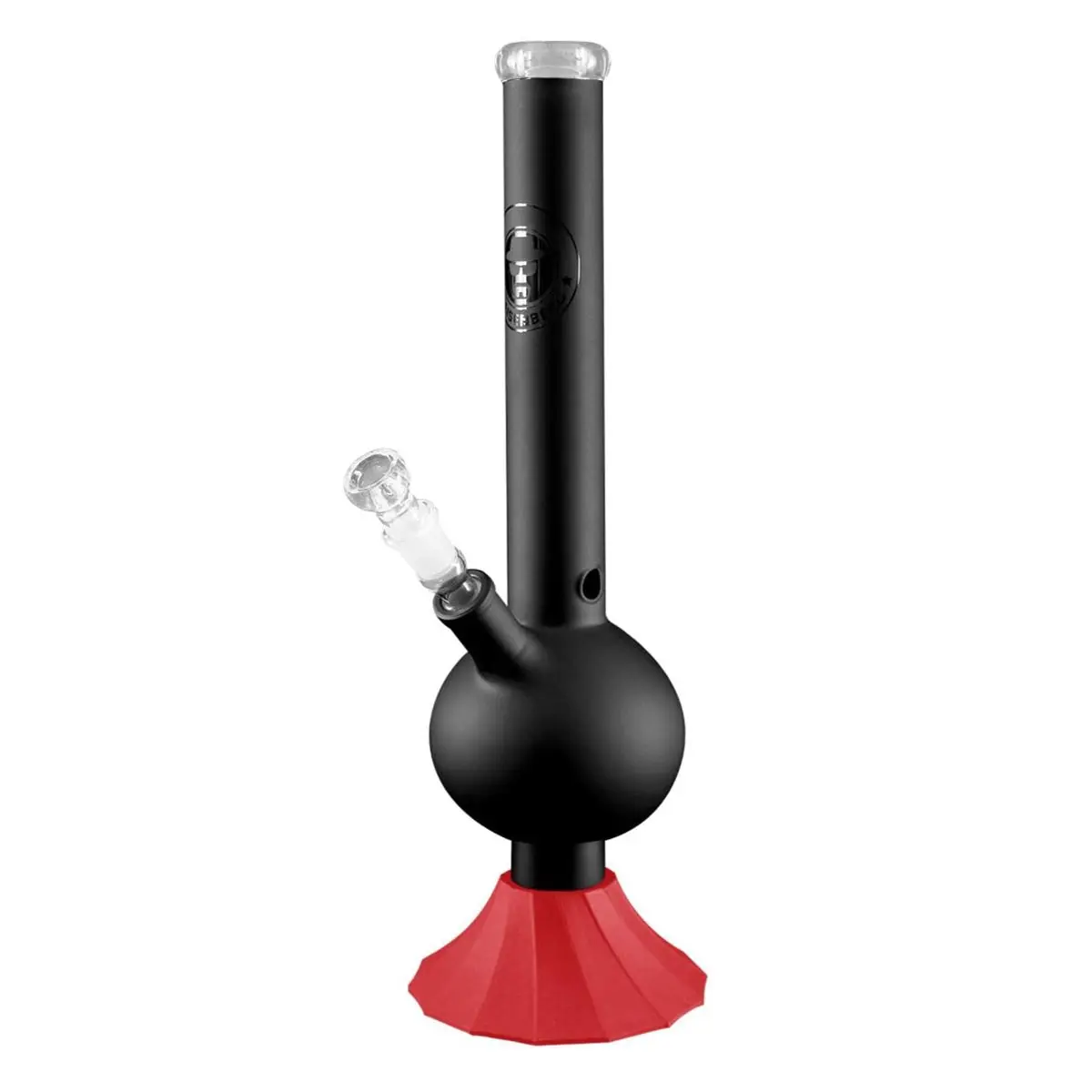 Bong di vetro Heisenberg con base in silicone 'Black Skyler '