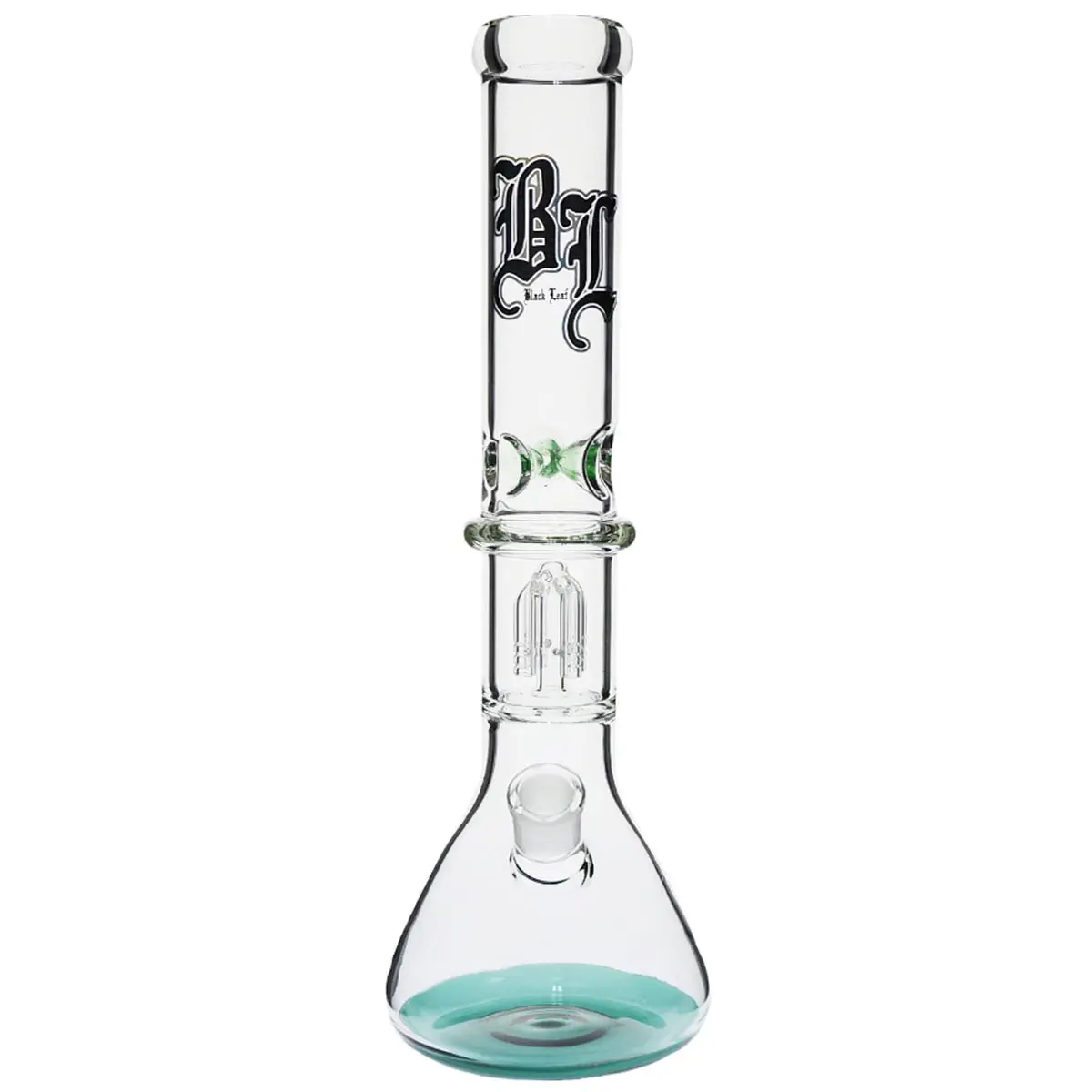 Black Leaf 4-arm bong con Percolatore multicolorato
