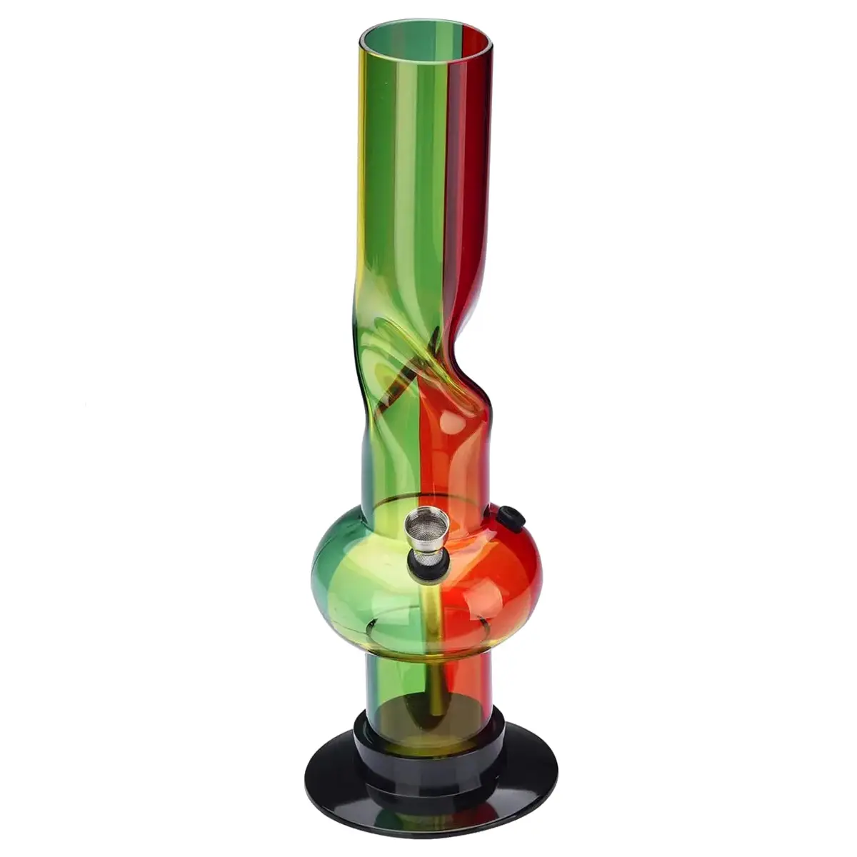 Champ High 'Twist Rasta' Bong in acrilico 31 cm