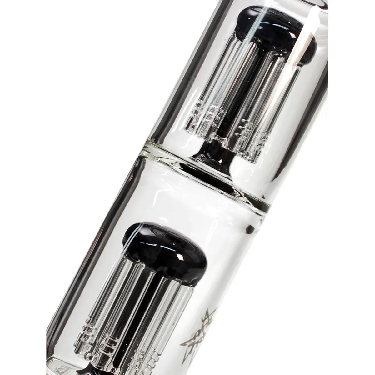 Blaze Glass Tower bong con doppio Percolatore - 56 cm, nero