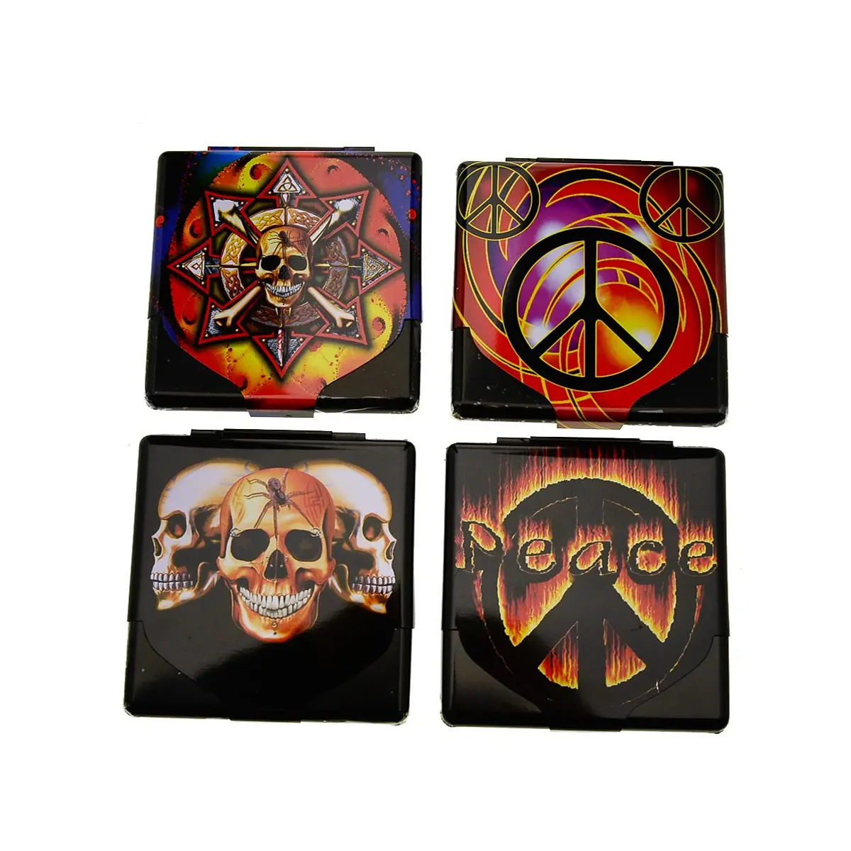 Scatola per cartine per sigarette "Canna Rock" 9x9cm