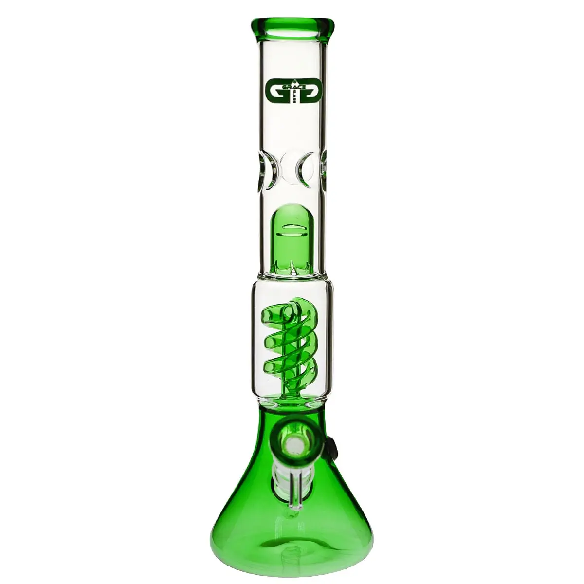 Grace bong in vetro "Lewd Green Lizzy" 35cm