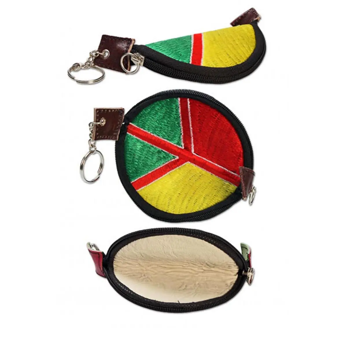 Rolling Pouch supporto per rollare Portachiavi Rasta Peace