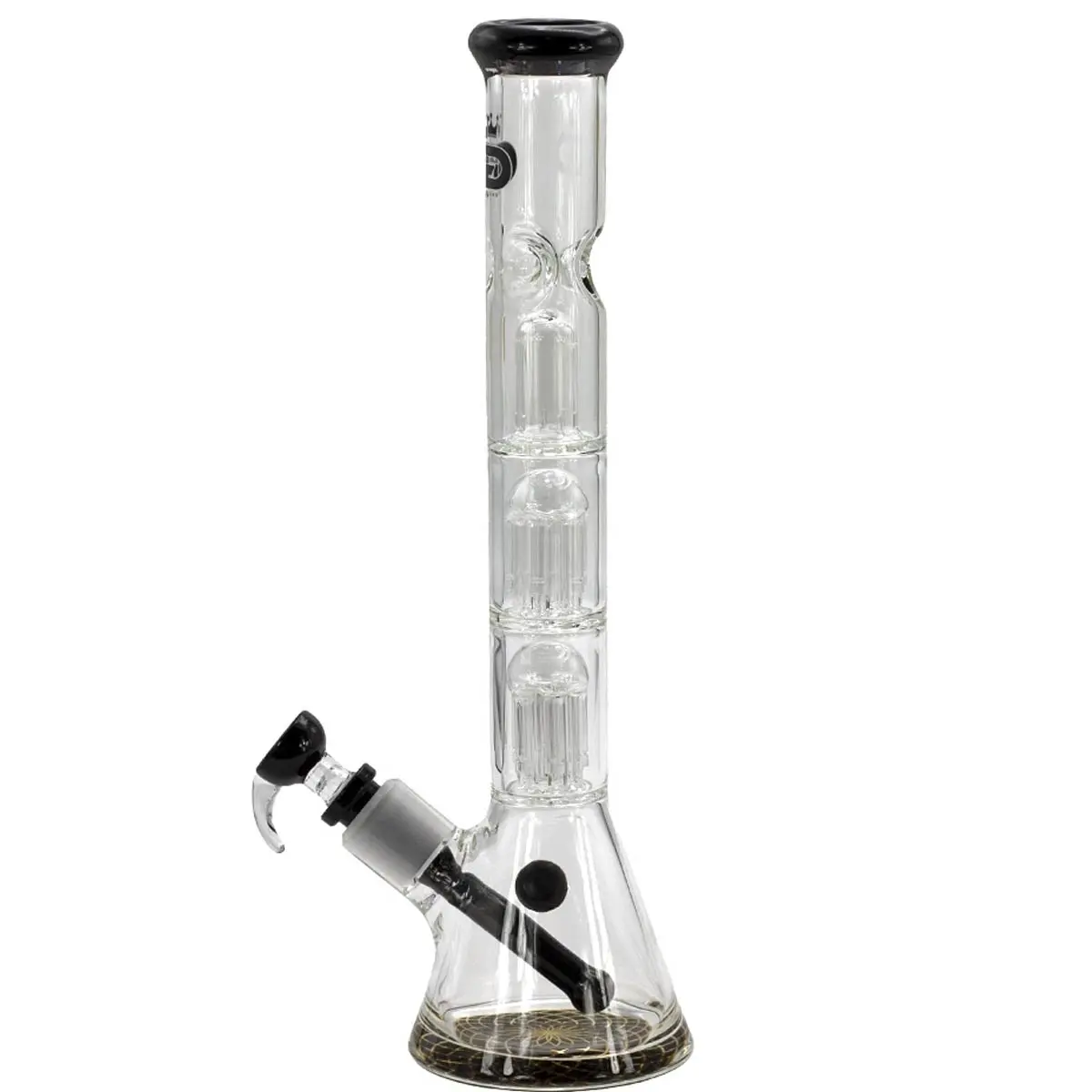 Grace Glass 'Becher mit dreifachem Baum-Perkolator' 40 cm nero