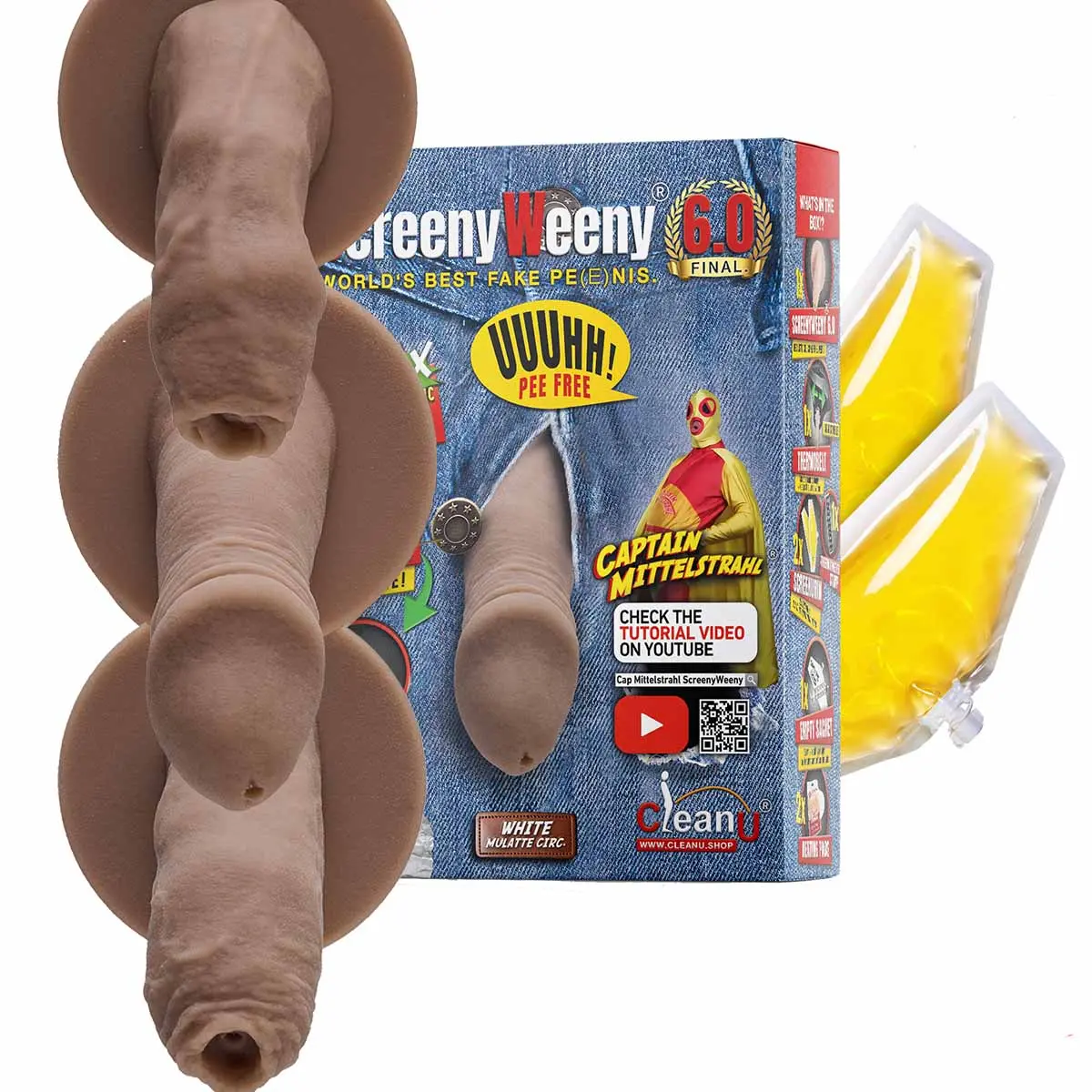 Pene finto Screeny Weeny - Bianco / Mulatte 