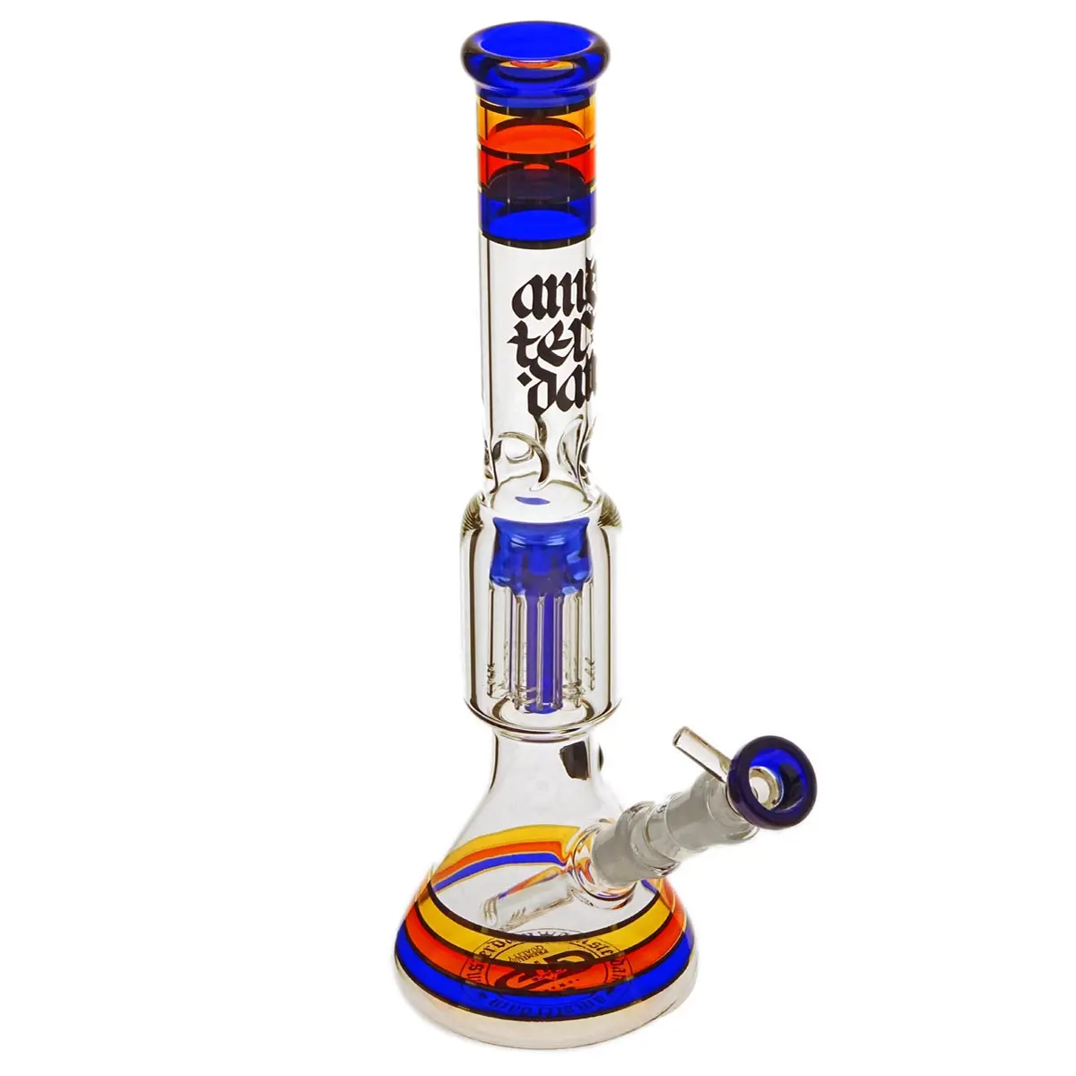 AmsterdamXXX Gold Line Bong conico 18,8 mm blu