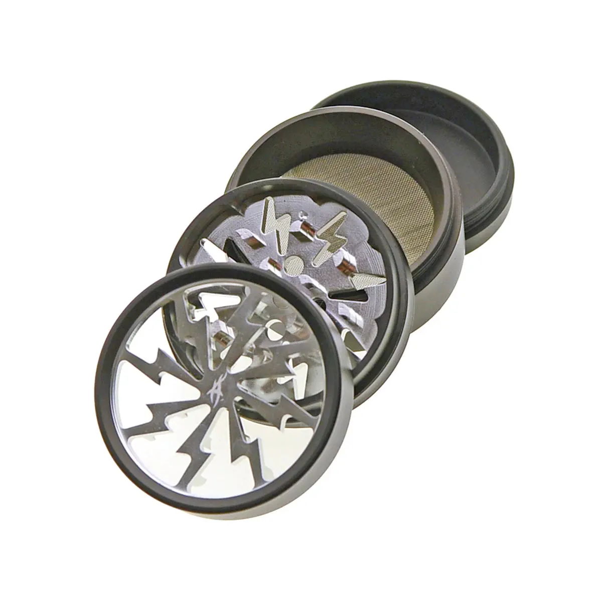 Thorinder grinder con finestra argento / nero Mini