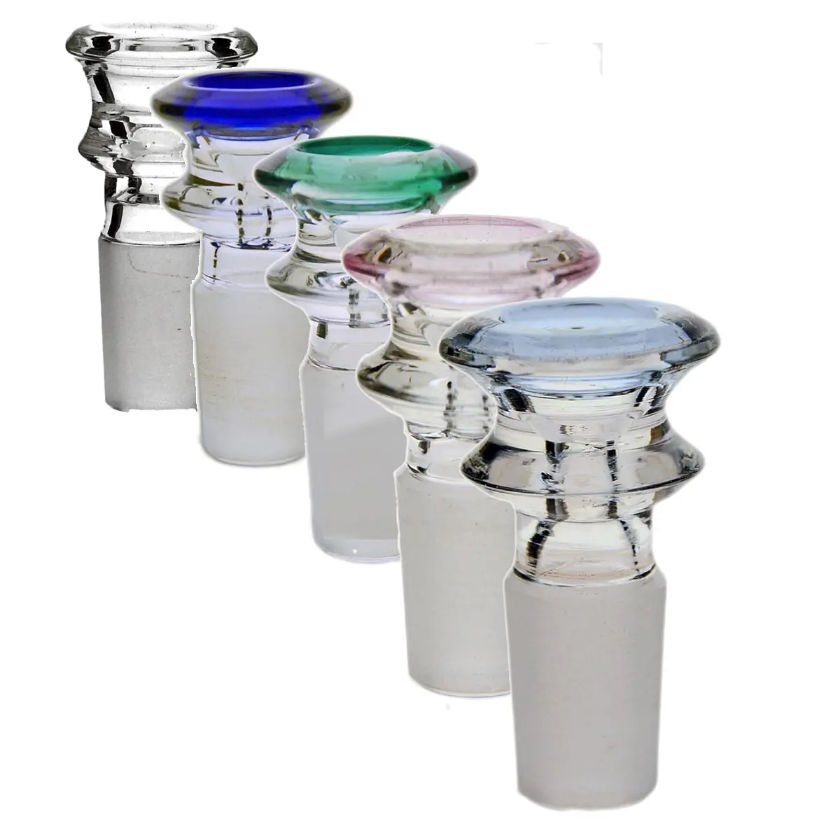 Braciere in vetro di spessore extra con bordo colorato-  18,8mm