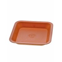 Sottovaso quadrato, terracotta, 19 x 19 cm