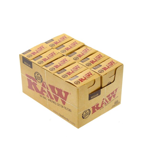 RAW Filtri per Sigarette Regular scatola - 10x