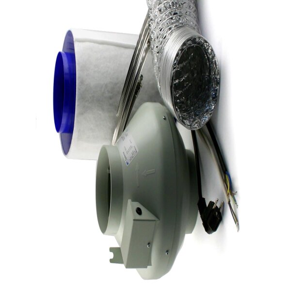 Kit di ventilazione di scarico 200 m³/h  - 100mm Carbonactive