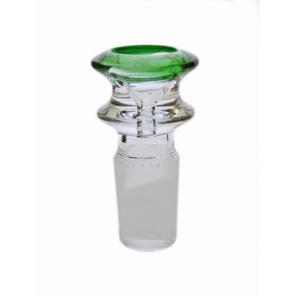 Braciere in vetro di spessore extra con bordo colorato-  18,8mm, verde