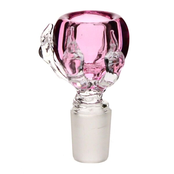 Glaskopf mit Kralle 18,8 pink