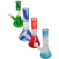 Bong in vetro Black Leaf con Percolatore a cupola