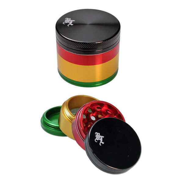 Grinder Black Leaf Rasta in alluminio 4 pz. 39 mm