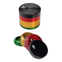 Grinder Black Leaf Rasta in alluminio 4 pz. 39 mm