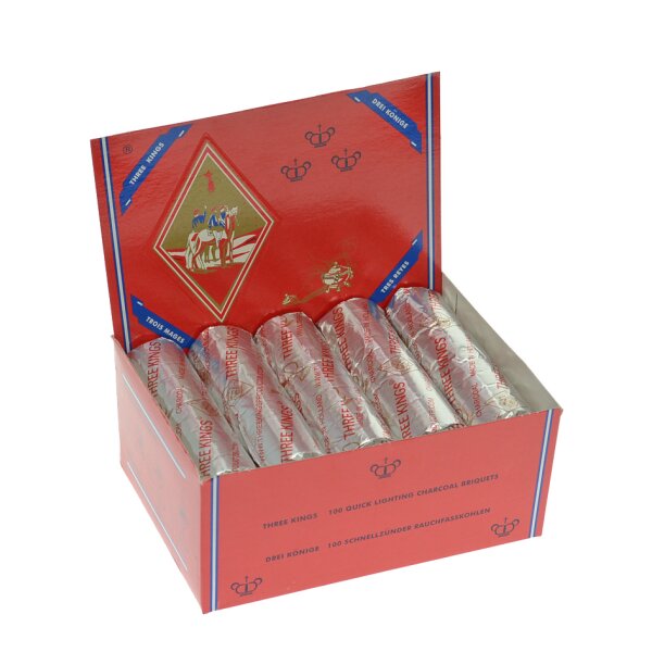 Three Kings carbone di narghilè 3 cm - 10x
