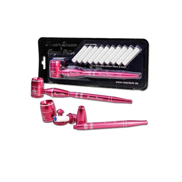 Pipa Screen Queen con adattatore Royal Filter rosso