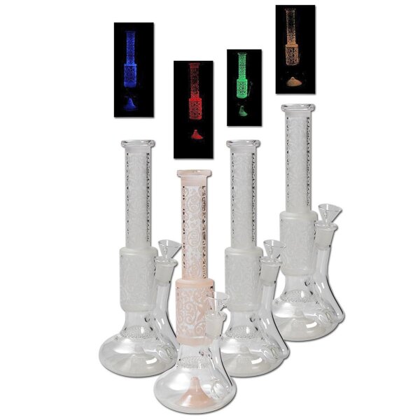 Bong in vetro HoneyComb Glow in the Dark