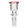 braciere in vetro cylinder con rosso rim 14.5