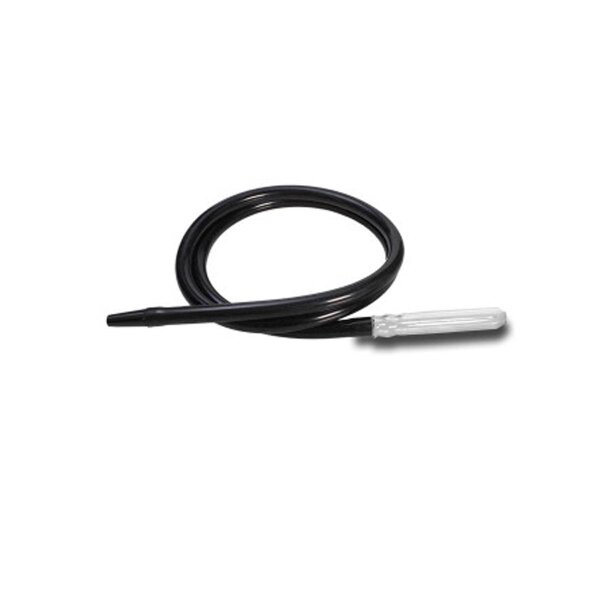 Shisha tubo flessibile in silicone nero + adattatore