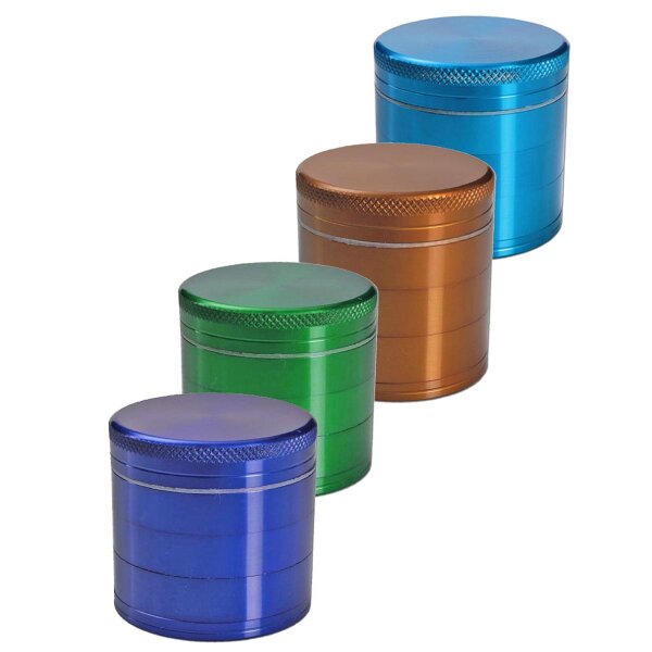 Grinder in alluminio 5 pezzi con doppio setaccio