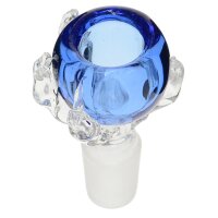 Braciere di vetro con artiglio 18,8 blu