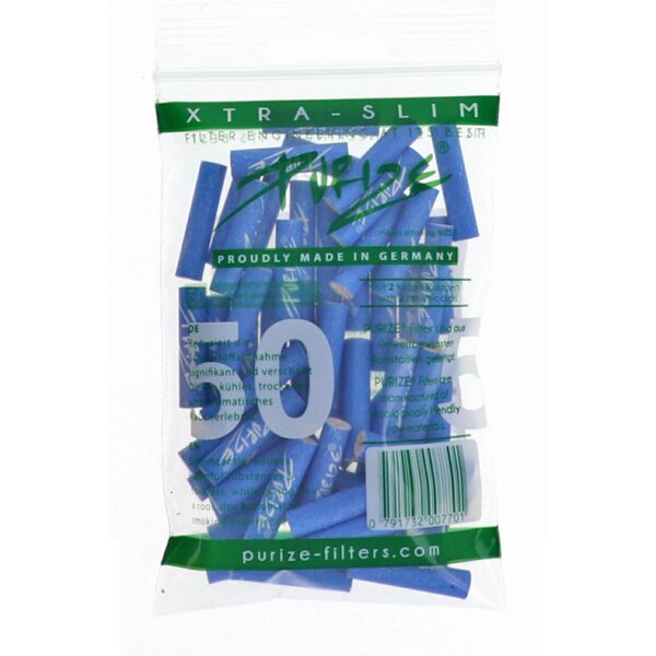 Filtro a carbone attivo PURIZE® - XTRA Slim Size Blu 50pz