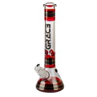 Grace Glass Bong Striped Series - rosso