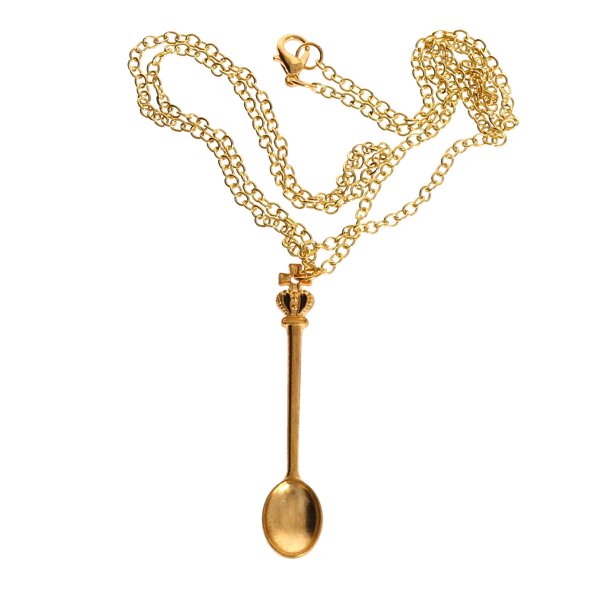 Collana con cucchiaio 60 cm oro