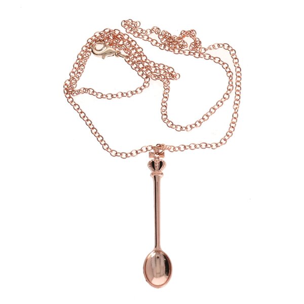 Collana con cucchiaio 60 cm rosato