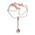 Collana con cucchiaio 60 cm rosato