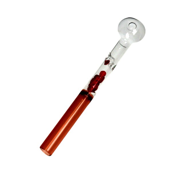 Tubo per olio "Cristalli" 15 cm rosso